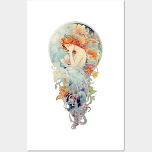 Art Nouveau Flower Fairy 03 Posters and Art